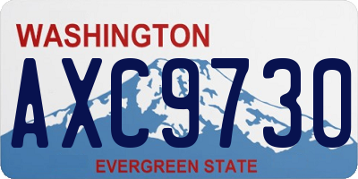 WA license plate AXC9730