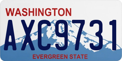 WA license plate AXC9731