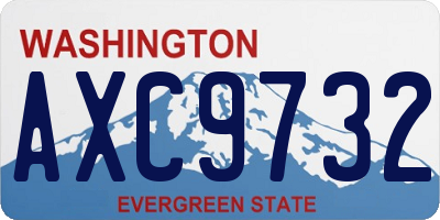 WA license plate AXC9732