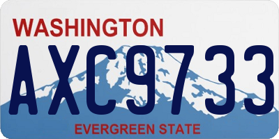 WA license plate AXC9733