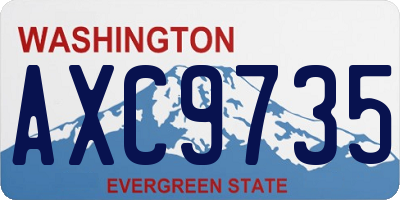 WA license plate AXC9735