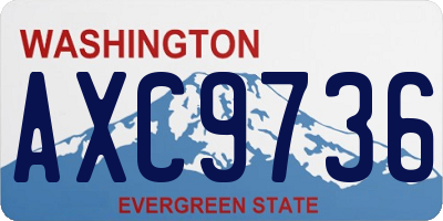 WA license plate AXC9736
