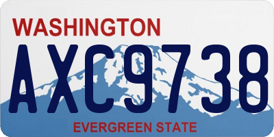 WA license plate AXC9738