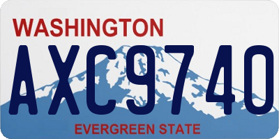 WA license plate AXC9740