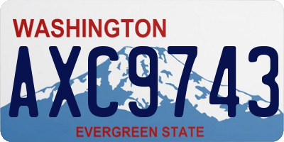 WA license plate AXC9743
