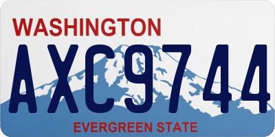 WA license plate AXC9744