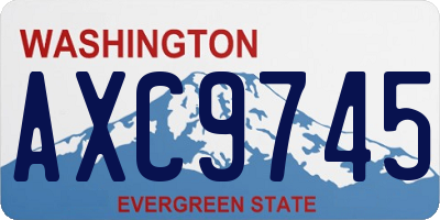 WA license plate AXC9745