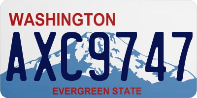 WA license plate AXC9747