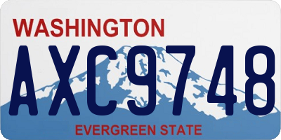 WA license plate AXC9748