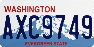 WA license plate AXC9749
