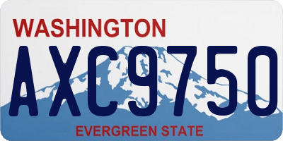 WA license plate AXC9750