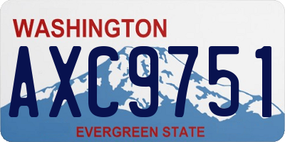 WA license plate AXC9751