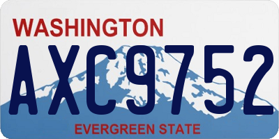 WA license plate AXC9752