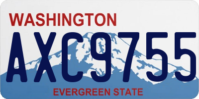 WA license plate AXC9755