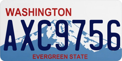 WA license plate AXC9756
