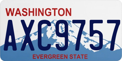 WA license plate AXC9757
