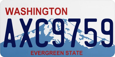 WA license plate AXC9759