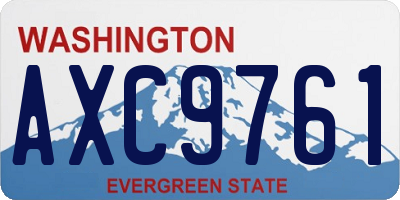 WA license plate AXC9761