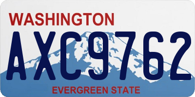 WA license plate AXC9762