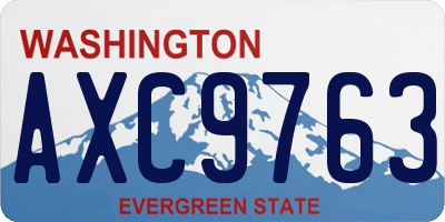 WA license plate AXC9763