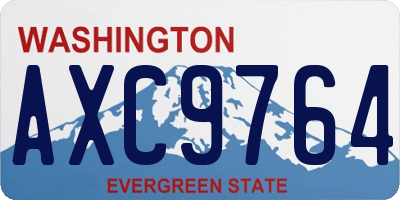 WA license plate AXC9764