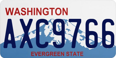 WA license plate AXC9766
