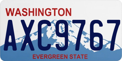 WA license plate AXC9767