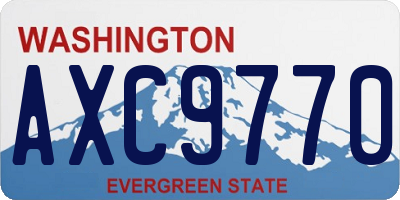 WA license plate AXC9770