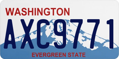 WA license plate AXC9771