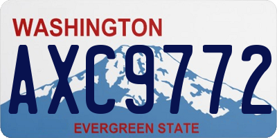 WA license plate AXC9772