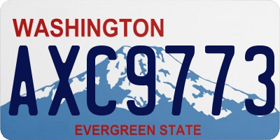 WA license plate AXC9773