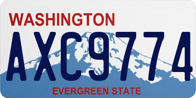 WA license plate AXC9774