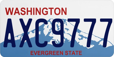WA license plate AXC9777
