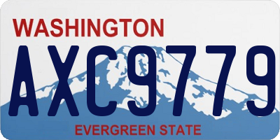 WA license plate AXC9779
