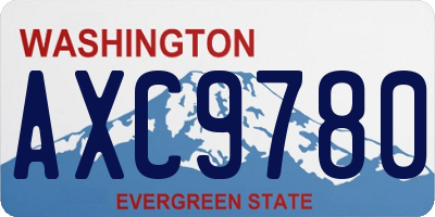 WA license plate AXC9780