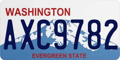 WA license plate AXC9782