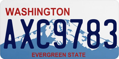 WA license plate AXC9783