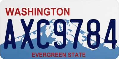WA license plate AXC9784