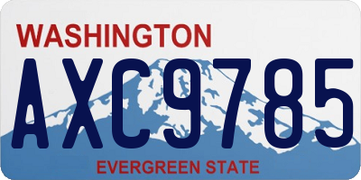 WA license plate AXC9785