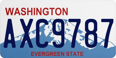 WA license plate AXC9787