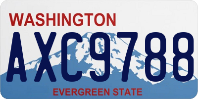 WA license plate AXC9788