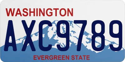 WA license plate AXC9789