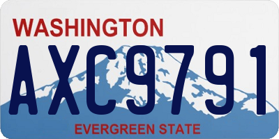 WA license plate AXC9791
