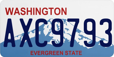 WA license plate AXC9793