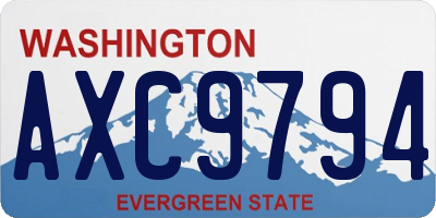 WA license plate AXC9794