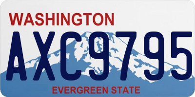 WA license plate AXC9795
