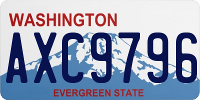 WA license plate AXC9796