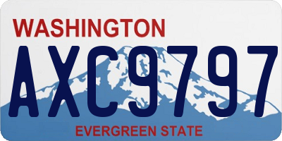WA license plate AXC9797