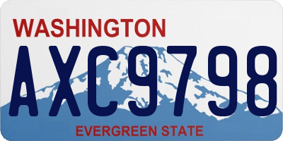 WA license plate AXC9798