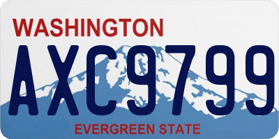 WA license plate AXC9799